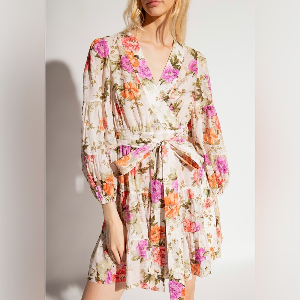 Zimmermann Floral Wrap Mini Dress Size 1